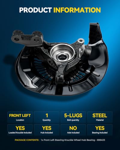 Image of PHILTOP Front Left Knuckle Wheel Hub Bearing for Toyota Highlander