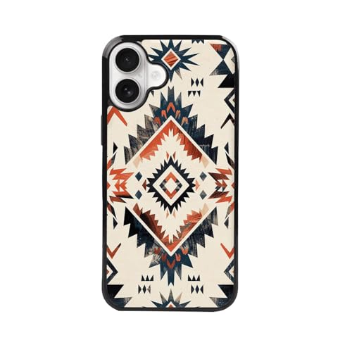 qizjio Aztec Phone Case Shockproof Protective Western Phone Cases for iPhone 16 Plus