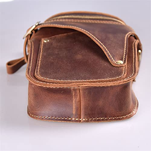HIIHHIIHI Bolsa de cintura yb, bolsa de cintura masculina moderna simples de couro bovino casual par