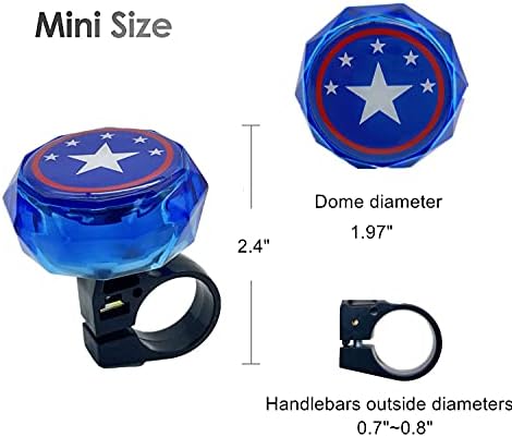 Nova Tree Spinning Diamond Bike Bell for Kids Bike, Loud Sound Bicycle Bell for Kids