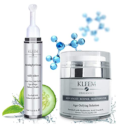 Retinol Cream for Face & Eye Cream Moisturizer Anti Aging Skin Care Set. The BEST Solution for an Anti Aging Treatment for Face to Revitalize your Skin in just 4 Weeks