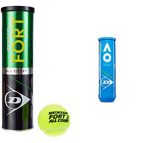 Dunlop Fort all Court, Palla da Tennis Unisex Adulto, Giallo & - Palline da tennis Australian Open per tutte le età, colore:...