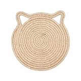 Bothyi Cat Scratcher Mat Cat Scratcher Cardboard Floor Kitten Indoor Cats Furniture Protector Round Interactive Toy Scratching Board, S