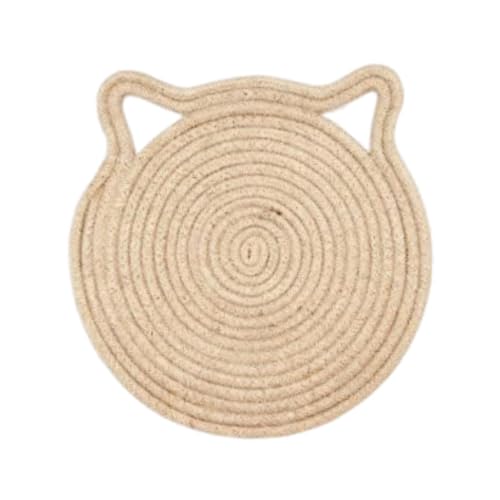 Bothyi Cat Scratcher Mat Cat Scratcher Cardboard Floor Kitten Indoor Cats Furniture Protector Round Interactive Toy Scratching Board, S