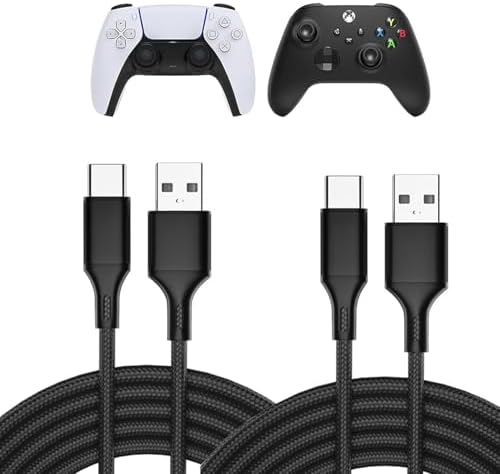PS5 Controller Charger,20FT Charging Cable for PlayStation 5/PS5 Pro Controller,for Xbox Series X/S,for Nintendo Switch,USB Type C Charger Cord Replacement,PS5 Controller Charger Fast Charging-2Pack : Electronics