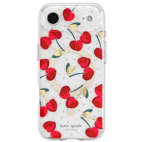 Kate Spade New York iPhone Air Case - Compatible with MagSafe - Designer Phone Case - Cherry Dot Gems
