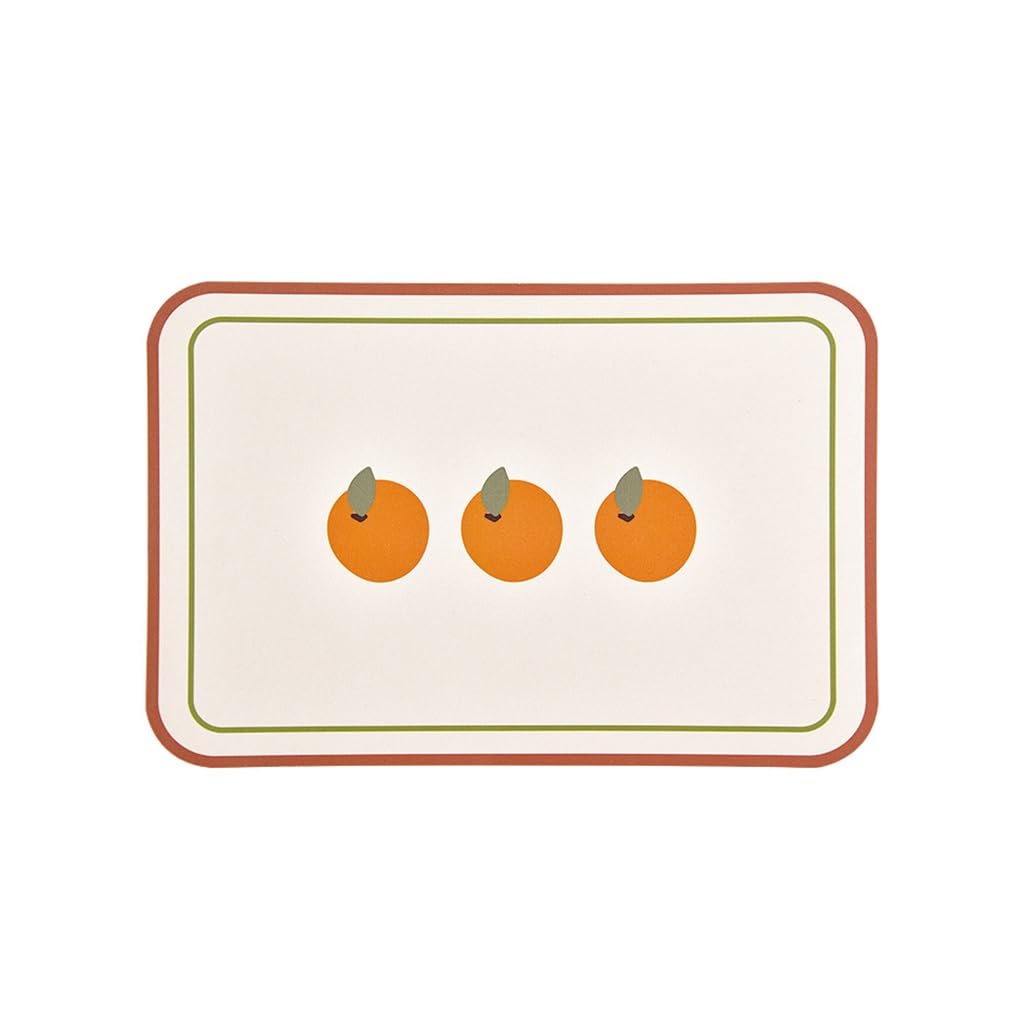 Coussin de repas en cuir PVC isolé avec motif fruits tapis table