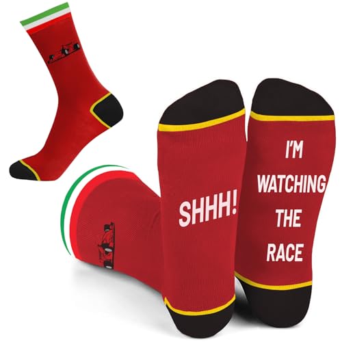 SC Products Motorsport Socks for Racing Lovers | Size 6-12 Cotton Novelty Socks for Men Motor Race Gifts | Sports Car Gifts for Men Christmas Presents | Motorsport Merchandise for Racing Fans