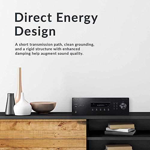 Pioneer Receptor estéreo de áudio doméstico SX-10AE com tecnologia sem fio Bluetooth - Preto