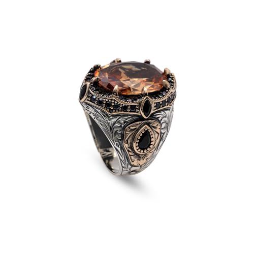 Bague Zultanite homme en argent 925 gravé contre les bijoux ternes ordinaires