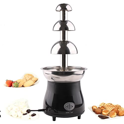DRYIC Fuente de Chocolate de 3 Niveles, Máquina Comercial de Fuente de Fondue de Chocolate, Máquina de Olla Caliente en Cascada de Chocolate, Calentador de Salsa para Queso Nacho