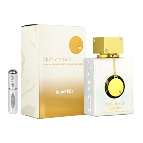 Perfume Club de Nuit White Imperiale 105ML, Perfume Árabe para Mujer de Larga Duración, Eau da Parfum Importado desde Dubái, Incluye Atomizador Recargable 5ML, Fragancia Floral y Dulce (Imperiale)