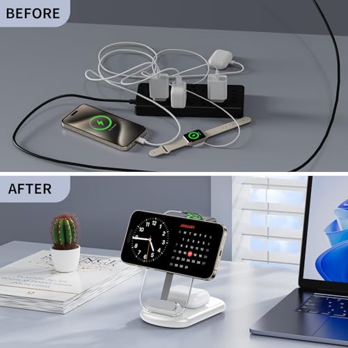 image for RYND 2025 Traveling Wireless Mag-Safe Fast Charging Station,Magnetic 3