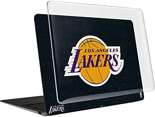 Skinit Case + Skin Compatible with MacBook Air 13in (2020) - Officially Licensed NBA Los Angeles Lakers Black Primary Logo Design