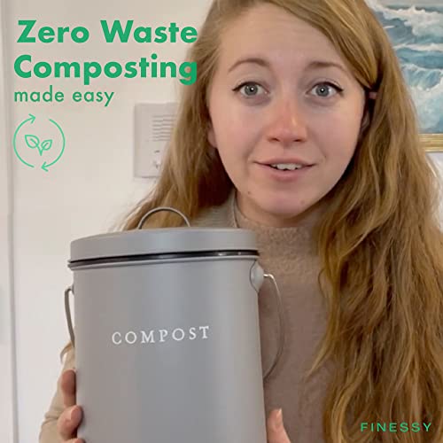 Compost Bin Kitchen Counter, Countertop Compost Bin With Lid, Kitchen Compost Bin Indoor Compost Bin, Compost Container Compost Bucket For Kitchen, Compost Pail Food Waste Bin Kitchen Composting Bin #TOP1