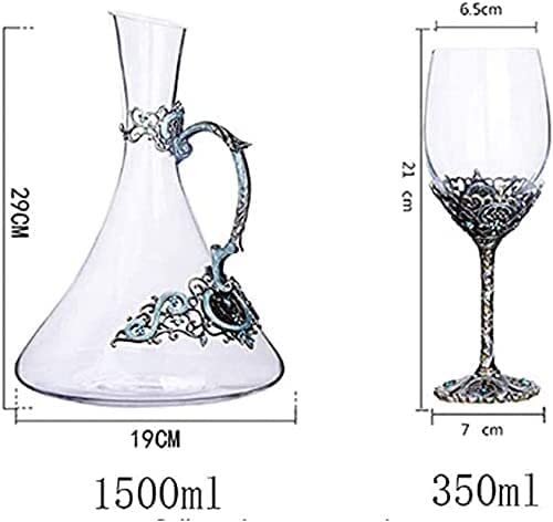 Whisky Decanter, Wine Decanter, 3- Pieces Whisky Canterer and Bril Set, 1500ml Crystal Whisky Canterer met 4 Whisky… - Image 3