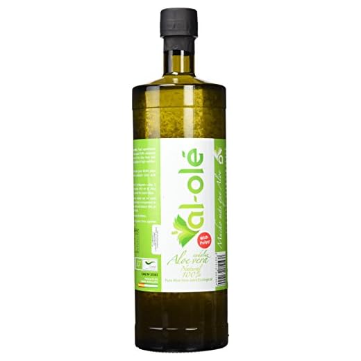 Al-Olé Zumo De Aloe Vera Con Pulpa Ecológico, 1000 Mililitro