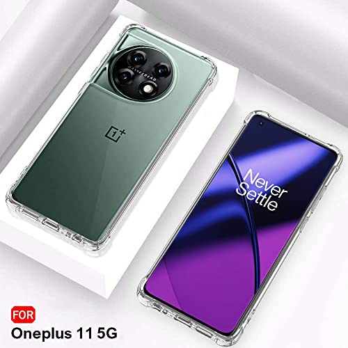 Image of TheGiftKart Crystal Clear Back Cover Case for OnePlus 11 5G | Raised Bumps for Camera & Screen Protection | Ultra Clear Soft Silicone Back Cover Case for OnePlus 11 5G (TPU, Transparent)