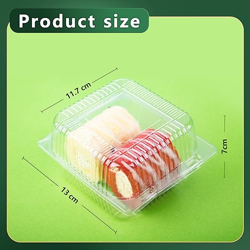 Essential Goods 40PCS Cake Boxes, Individual Cake Boxes for Cake Portions 5.5 Inch Clear Cake Boxes for Dessert Cake Slice - Image 2