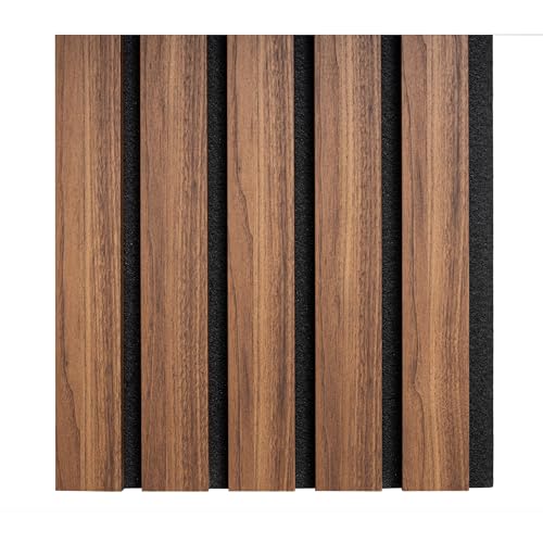Tuda Grass Direct Premium Acoustic Wall Slatted 3D Wood Veneer Panels - Walnut Sample