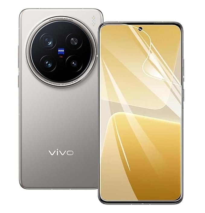 Image of BLACKSHEEP Matte Screen Protector for Vivo X200 5G (Pack of 1) Membrane Case Friendly Full Edge to Edge Screen Coverage & Installation Kit