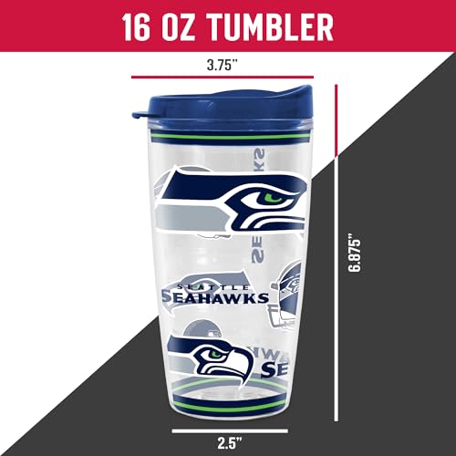 Image of Rico Industries NFL Football Double Wall Mayhem 16oz Tritan Tumbler W Lid