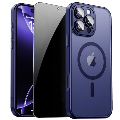 Image of for iPhone 16 Pro Case with Privacy Screen Protector, Blue