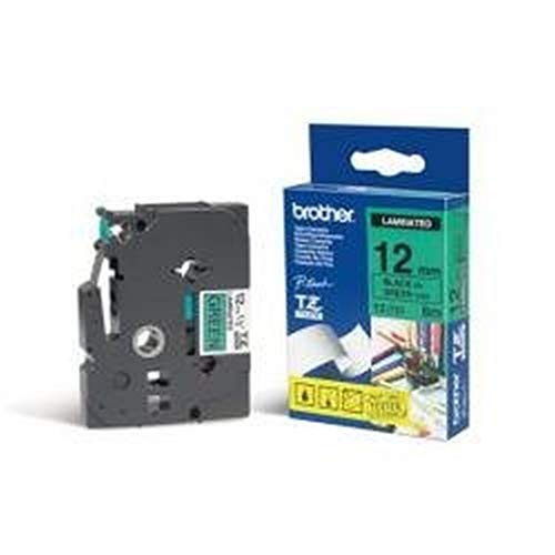 Ruban Brother TZe-731 noir vert 12mm pour remplacer les étiquettes effacées