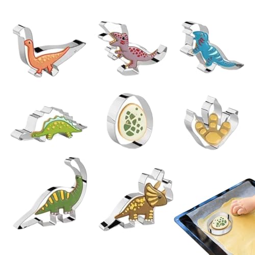 Gdiojnfg Dino Cookie Cutters | Stainless Steel Cookie Cutter
