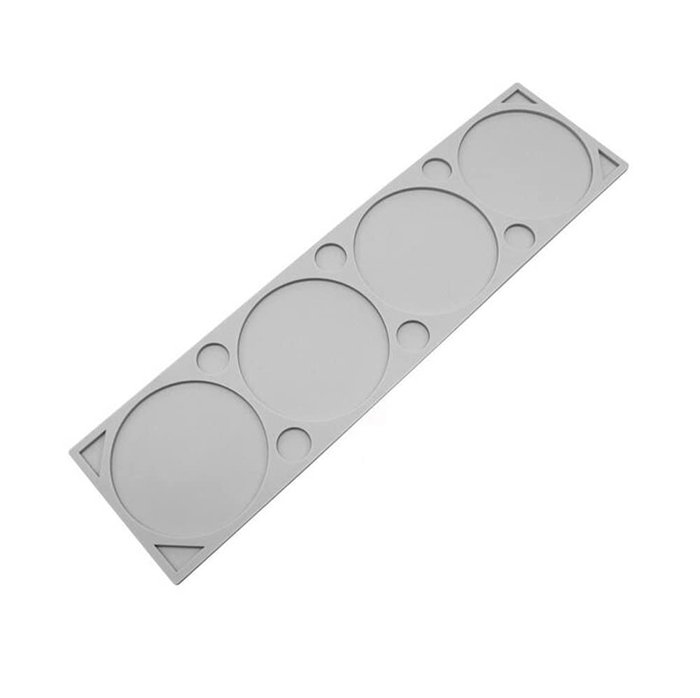 Molde de encaje para tartas, moldes de encaje para fondant, moldes de encaje de silicona para decoración de pasteles, pieza redonda pequeña de 4 agujeros