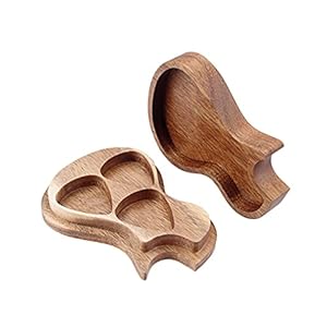 Guitar Wood Picks Opbergdoos: Gitaarvormige Ukulele Pick Container Voor Guitar Standard Picks Small Item Organizer…