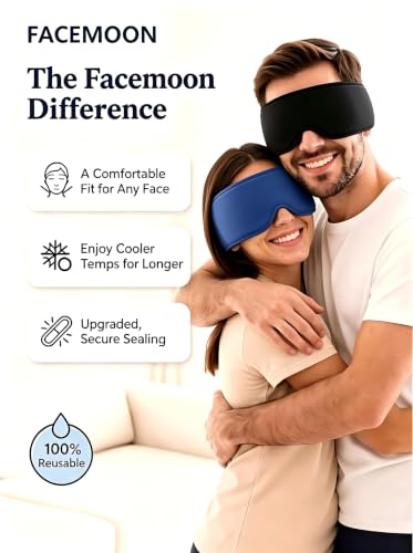 Image of Cooling Gel Eye Mask for Puffy Eyes, Migraine & Headache Relief, Full Eye-Area Cold Compress for Eyes & Temples, FSA Eligible HSA Reusable Eye Ice Pack for Swelling & Post-Surgery Recovery