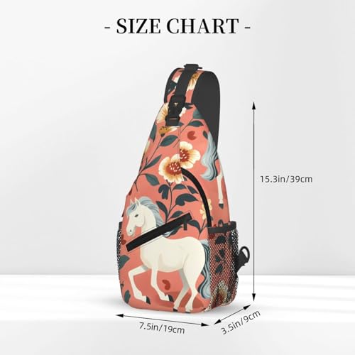 Mochila bandolera blanca para mujer y hombre, ligera y ajustable miniatura 3
