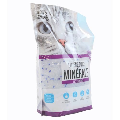 Acomoda Textil - Arena para Gato Mineral Aglomerante y Antibacteriana. Lecho de Alta Absorción, Control de Olores y Fácil Limpieza para Bandeja Higiénica (Silice, 3,8 L)
