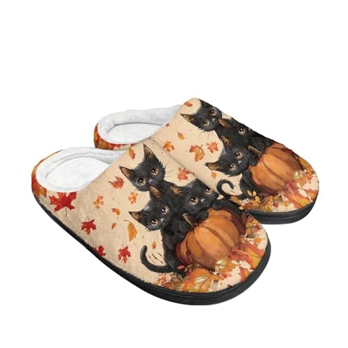 Pantoufles de Thanksgiving femme chaussons chauds homme douillets d'intérieur