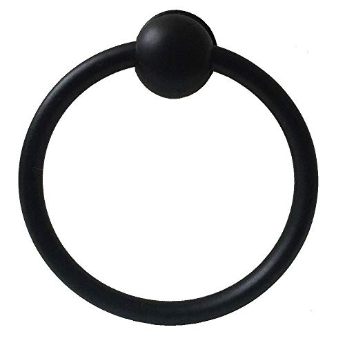 Poignée porte grand anneau noir fini mat JCAKES ferrure de qualité