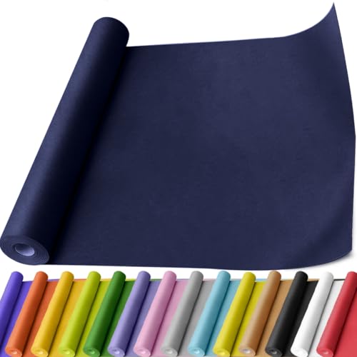PerkHomy Navy Blue Kraft Paper Roll 17.5" x 760" (63') for Gift Wrapping Bouquet Flower Art Painting Craft Writing Packaging Shipping 80GSM 55LB (Navy Blue, 17.5" x 63')