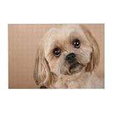 cani shih tzu toy 【Caratteristiche】 Realizzato in legno di alta qualità, ecologico. Aiuta a sviluppare il pensiero e le capacità pratiche, offrendo un'esperienza rilassante per gli anziani.