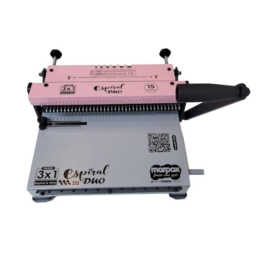 Encadernadora Espiral Duo 3x1 Rosa Furo Redondo Marpax