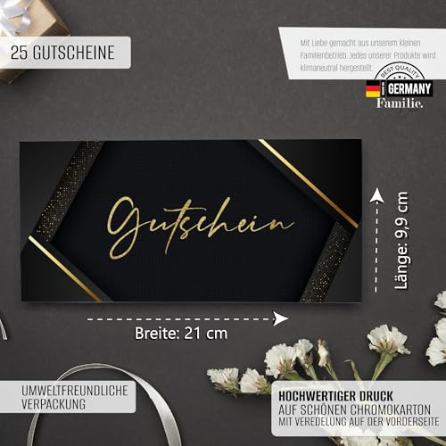 Eummel 25 Blanko Gutscheine zum Selber Ausfüllen | Geschenkgutscheine für Kunden Gutscheine Vorlagen Gutscheinkarten für Nagelstudio Friseur Kosmetik Massage Fußpflege