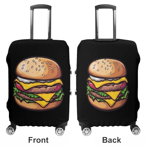 Cheeseburger Hamburger Burger Funny Food Luggage Cover Suitcase Protector Travel Baggage Covers for Men Women S3