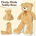 Tezituor 52in Giant Teddy Bear Stuffed Animal, Light Brown Big Teddy Bears Plush Gifts for Girlfriend, Kids, Life Size Large Cute Soft Bear Plush Toys Gift for Valentine’s Day, Christmas, Birthday