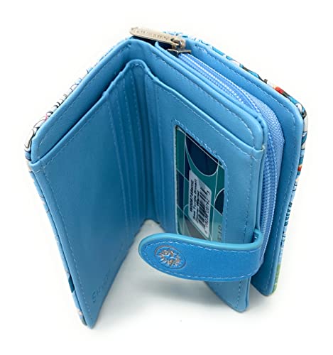 Shag Wear Sea Turtle Small Animal Wallet for Women and Teen Girls Vegan Faux Leather Blue 4.5"4