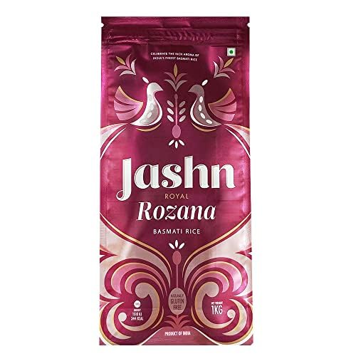 Jashn Royal Rozana Basmati Rice - Naturally Aged, Rich Aroma Long Grain Unpolished, Sweet in Taste | Perfect for Daily Cooking | Gluten Free | Ideal with Meat, Curries, Dals and More - 1 Kg (B0CBJZG344) Amazon Price History, Amazon Price Tracker