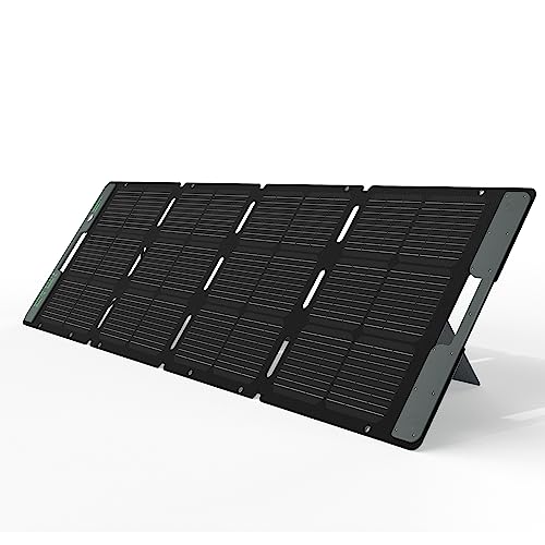 Image of ACACIA 120W Portable Solar Panel for 300/500/1000/1500W Power Station for Camping, Foldable Solar Charger, Ajustable Kickstand, A+ Monocrystalline PV Cell and IP67 Waterproof for EV, Off Grid System