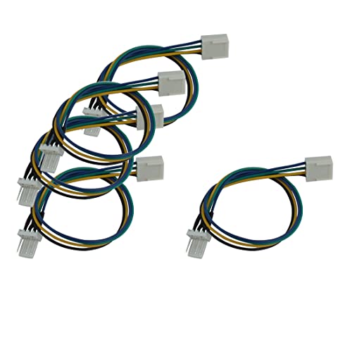 Ruilogod PC Cooler Fan 4 Pines Extension Power Power cable 23 cm Largos 5 PCS Verde Amarillo