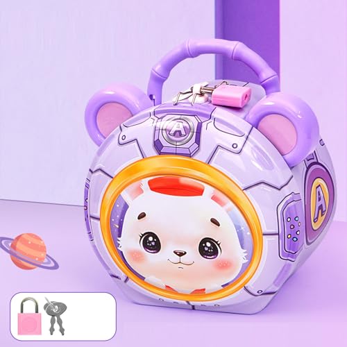 Image of Sajani Cute Cartoon Creative Portable Piggy Bank, Money Saving Box with Combination Lock, Mini Coin Bank Gifts for Boys and Girls, Best Return Gifts for Kids (Pack of 1) (Mouse)