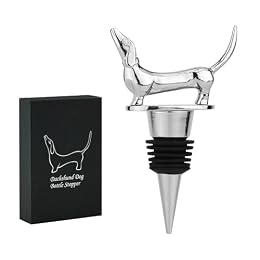 Dachshund Wine Bottle Stopper, Dachshund Gifts, Sausage Dog Gifts, Wine Gifts Wiener Dog Doxie Gifts Birthday Gifts Christmas Gifts for Men Women Dog Lovers, with Gift Box