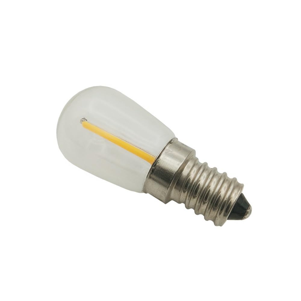 XYAL Lampadine, Confezione da 50 luci LED for frigorifero AC220V E14/E12/E17 T26 0,5 W, luci di Natale in vetro trasparente(6500K Cool White,220V E12)