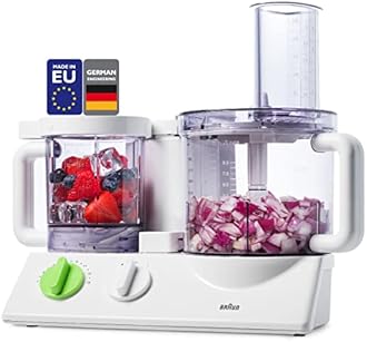 Braun 12 in 1 Multi-Functional Food processor | Kitchen System With Dual Control Technology, chopper, Blender, Juice Extractor, Citrus Juicer and French fry disc-made in Europe with German Engineering